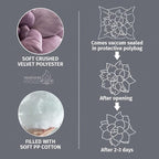 3D 17" Purple Cactus Flower Pillow | Hand-Stitched Flower Pillow for Bedroom, Living Room, and Nursery | Cozy Decorative Leaf Throw Pillow