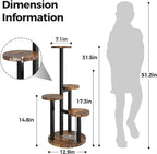 Bamworld Plant Tables Indoor Corner Plant Stand Tall Metal Wood Plant Shelf Outdoor Indoor Plant Table Rack 5 Tier Tier Plant Stand Garden Accessories for Living Room Balcony Patio