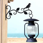 Hanging Plants Bracket 12" Bird Planter Outdoor Hooks Hangers for Flower Baskets Pot Bird Feeder Wind Chimes Lanterns Patio Garden Outdoor Indoor Metal Black, 4 Packs
