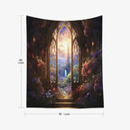 EMMTEEY Fantasy Wall Tapestry for Living Room 50X60 Inch - Fairytale World Wall Decor Witchy Forest Backdrop for Dorm Classroom