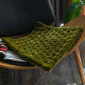 vctops Luxury Velvet Square Chair Pad Thin Soft and Comfy Chair Cushion Tufted Indoor Seat Cushion Pillow Tatami (Green,17"x17")