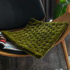 vctops Luxury Velvet Square Chair Pad Thin Soft and Comfy Chair Cushion Tufted Indoor Seat Cushion Pillow Tatami (Green,17"x17")