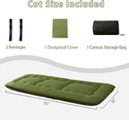 MAXYOYO Cot Japanese Floor Futon Mattress, Single Size Tatami Mat Sleeping Pad Foldable Roll Up Boys Girls Narrow Mattress Kids Lounger Pillow Bed