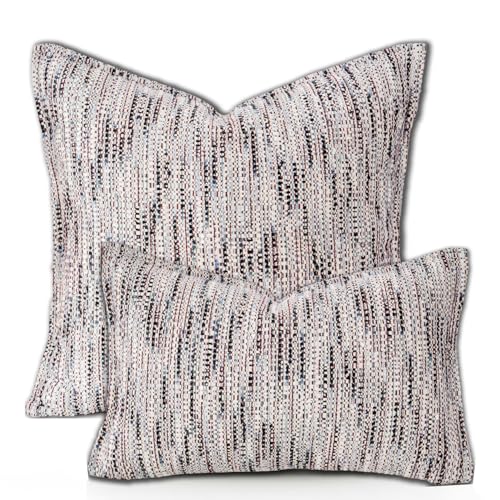 Premium Series Fringe Boho Throw Pillow Cover, Linen Woven Luxury Thick Cushion Case with Tassels for Home Décor, Lagoon, 20x20 Inch - color: Lagoon, size: 20" x 20" (Pack of 1)
