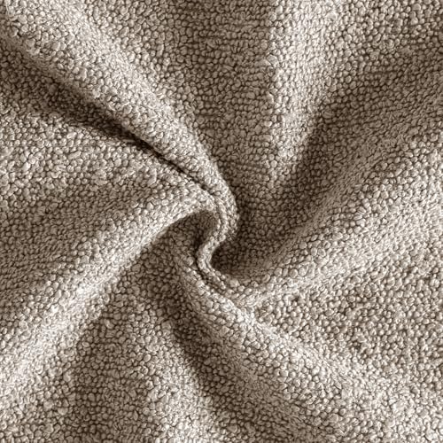 MIULEE 18x18 Inch Decorative Pillow Covers for Couch Bed Set of 2 Textured Boucle Neutral Throw Pillow Covers Light Taupe Accent Solid Pillowcases Sofa Living Room Home Decor - color: Light Taupe, size: 18" x 18" (Pack of 2)