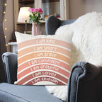 QIYUHOY Orange Kids Rainbow Classroom Throw Pillow Covers, Reading Nook Calming Corner Playroom Decor Pillow Case, Orange Play Room Throw Pillow Cover Decor for Girls Boys Room, 18x18 Inch