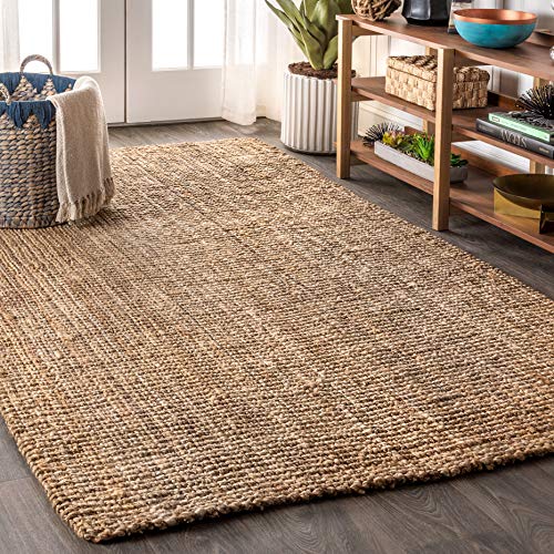 JONATHAN Y Pata Hand Woven Chunky Jute Natural Runner Rug, 2x8, Bohemian, Rustic, Cottage, Easy-Cleaning for Living Room, Bedroom, Kitchen, Non-Shedding (NRF102A-2) - color: Natural, size: 2'2" x 8' (Runner)