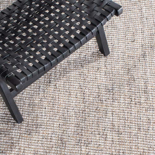 SAFAVIEH Natural Fiber Collection Accent Rug - 2' x 3', Grey & Natural, Handmade Woven Fringe Jute, Ideal for High Traffic Areas in Entryway, Living Room, Bedroom (NF826F) - color: Grey/Natural, size: 2' x 3' (Rectangular)