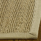 SAFAVIEH Area Rug 8x10 - Natural Fiber Collection - Large - Natural & Beige, Seagrass, Herringbone Pattern with Border (NF115A) - color: Natural/Beige, size: 8' x 10' (Rectangular)