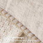MIULEE Pack of 2 Couch Throw Pillow Covers 18x18 Inch Natural Beige Farmhouse Decorative Pillow Covers with Stitched Edge Taupe Soft Chenille Solid Dyed Pillow Covers for Sofa Bed Living Room