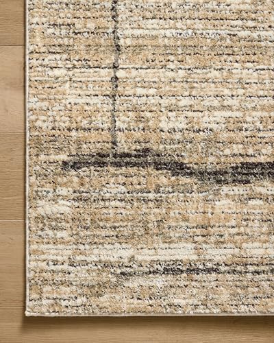 Loloi Jeremiah Brent Bleecker Collection BLE-05 Natural/Charcoal 2'-7" x 10'-0" Runner Rug - color: Natural / Charcoal, size: 2'7" x 10' (Rectangular)