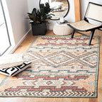 SAFAVIEH Kilim Collection Accent Rug - 4' x 6', Natural & Blue, Handmade Flat Weave Jute, Ideal for High Traffic Areas in Entryway, Living Room, Bedroom (KLM760M) - size: 4' x 6' (Rectangular)