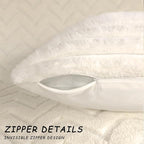 2 Pack Pillow Covers, 20x20 Faux Fur Square Throw Pillow Covers for Living Room Decorations Throw Pillow Case, Throw Pillow Cover Cushion Cover for Home Sofa Bedroom Car, Ice Cream