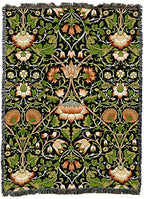 Pure Country Weavers William Morris Lodden Tole Blanket - Arts & Crafts - Gift Tapestry Throw Woven from Cotton - Made in the USA (72x54) - color: Tole, size: Large