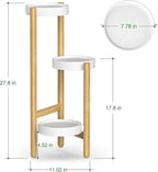Wisuce Corner Plant Stand Indoor, 3 Tier Tall Bamboo Plant Stand Holder & Plant Shelf Display Rack for Indoor Home Decor (3 Tier Stand)