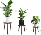 3-Pack Wood Plant Stands Indoor, Single Plant Stand for 6-12 Inch Pots, Mid-Century Modern Plant Stool, Tall Plant Stand for Large Plants for Living Room, Balcony, Office