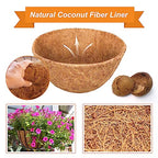 Riare 4 Pack 12 Inch Round Coco Liners Replacement, 100% Natural Coconut Coir Liners for Hanging Baskets, Garden Flower Vegetables Planter Pot, Window Box, Fence, Decks - size: 12inch