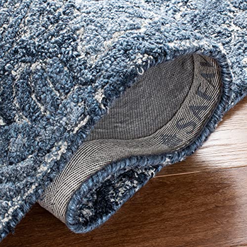 SAFAVIEH Marquee Collection Accent Rug - 2' x 3', Blue & Grey, Handmade Mandala Medallion Wool, Ideal for High Traffic Areas in Entryway, Living Room, Bedroom (MRQ110N) - color: Blue/Grey, size: 2' x 3' (Rectangular)