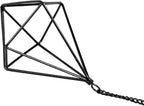 Air Plants Hanging Holders Indoor Small Metal Airplants Rack Hanger Himmeli Geometric Planter Tillandsia Air Ferns Display with Chains 6 Pcs Black Diamond Shape …