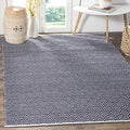 SAFAVIEH Boston Collection 6' x 9' Navy BOS682D Handmade Flatweave Cotton Area Rug - color: Navy, size: 6' x 9' (Rectangular)