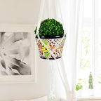 Macrame Plant Hangers Hanging Planter - 3 Pack Indoor or Outdoor Cotton Rope Hanging Plant Holder for Flower Pots - Modern Boho Home Decor, 3 Legs 42 Inch