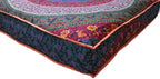 ICC Large Square Floor Pillow Cover Hippie Ottoman Pouf Cover Daybed Cotton Mandala Cushion Cover with Heavy Duty Zipper Seating Ottoman Poufs Dog-Pets Bed (Purple 6 kaam Flower, 35" Square)
