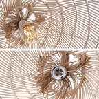 Arturesthome 1 Light Natural Rattan Pendant Light Fixture,Woven Pendant Light Wicker Chandelier,Hanging Ceiling Light,Handmade Lampshade,Rope Lamp for Kitchen Island W19.6in X H 17.7in - size: 19.6″W x 18″H