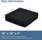 Shinnwa Gel Memory Foam Recliner Cushion for Elderly, Dual-Layer Foam Chair Pad, Extra Large Seat Cushion for Couch, Armchair, Wicker Chairs, Floor, 18 × 18 × 4in, Black