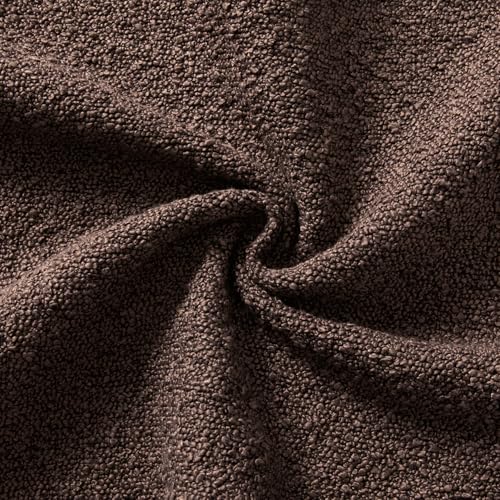 MIULEE 18x18 Inch Decorative Pillow Covers for Couch Bed Set of 2 Textured Boucle Neutral Throw Pillow Covers Cocoa Brown Accent Solid Vintage Pillowcases Sofa Living Room Home Decor - color: Cocoa Brown, size: 18" x 18" (Pack of 2)