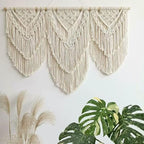oiikain Large Handmade Boho Macrame Wall Hanging Tapestry - Chic Bohemian Woven Home Decor art for Living Room, Bedroom, and Wedding Parties(Double Layer,43''*32'')