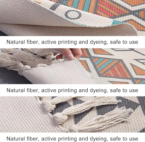 Boho Rug Scandinavian Nursery Rainbow Print for Playroom with Neutral Area Carpet Patio Hallway Runner Mat Pad Minimalist Home Decor Living Room Bedroom Indoor Outdoor, Multi3, 90x150cm - color: Multi3, size: 90x150cm