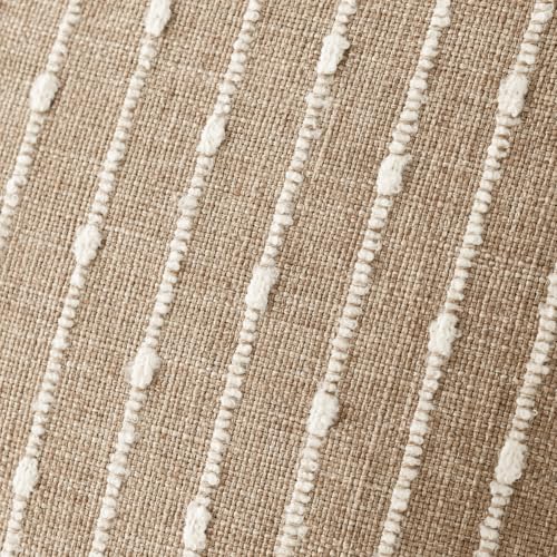 Foindtower Pack of 2 Decorative Jacquard Boucle Throw Pillow Covers Accent Textured Striped Pillowcases Soft Cozy Boho Modern Cushion for Couch Sofa Bedroom Living Room Home Decor 20x20 Inch Camel - color: Camel, size: 20" x 20" (Pack of 2)