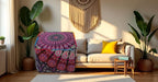 CRAFT KALA Indian Square Patchwork Traditional Pouf Cover Indian Living Room Poufs Cover Decorative Designer Ottoman Home Living Footstool Chair Cover Ottoman Decor 20X20X14 inches, Pink Mirchi