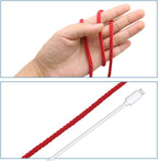 Tenn Well Braided Cotton Cord, 165 Feet 5mm Wide Cotton Macrame Rope for Plant Hangers Wall Hangings DIY Crafts (Red)