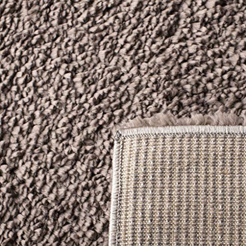 SAFAVIEH August Shag Collection Accent Rug - 2' x 3', Taupe, Solid Design, Non-Shedding & Easy Care, 1.2-inch Thick Ideal for High Traffic Areas in Entryway, Living Room, Bedroom (AUG900R) - color: Taupe, size: 2' x 3' (Rectangular)