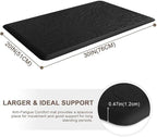 KMAT Kitchen Mat Cushioned Anti-Fatigue Floor Mat Waterproof Non-Slip Standing Mat Ergonomic Comfort Floor Mat Rug for Home,Office,Sink,Laundry,Desk 30"(L) x 20"(W),Black