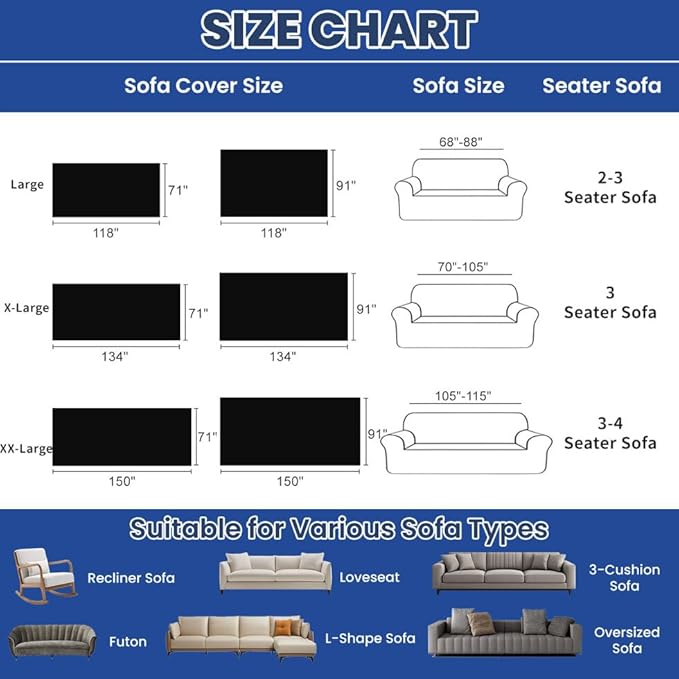 ROOMLIFE Couch Cover Black Boho Sofa Covers for 3 Cushion Couch Washable, Furniture Protector Sofa Couch Cover for Dogs, Soft Breathable Sofa Slipcover, Couch Throw Blankets with Tassels 71''X118''