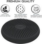 BouncyBand Wiggle Seat, Gray, 1-Pack – Small 10.75” D x 2.5” H Wobble Cushion for Kids Aged 3-7 – Sensory Tool Promotes Active Learning & Improves Productivity – Includes Pump for Easy-Inflation