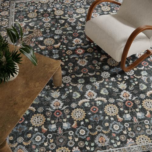 Washable Small Area Rugs for Kitchen: Door Mat Indoor Entrance 2x3 Throw Rug Stain Resistant Non-Slip Low Pile Soft Carpets for Entryway Front Door Indoor Entrance Entry Bedroom - color: Black, size: 2' x 3' (Rectangular)
