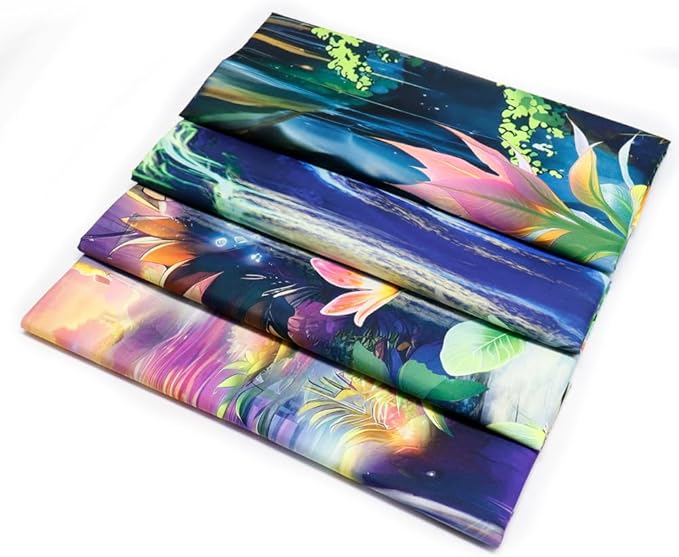 Huzuya Blacklight Fantasy Forest Tapestry Neon Waterfall Tapestries UV Reactive Galaxy Space Tapestry Colorful Floral Plants Tapestries Wall Hanging Backdrop Room Decor for Bedroom