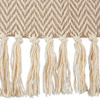 DII Chevron Throw Collection Handloomed Cotton, 50x60, Stone - color: Stone, size: 50x60"