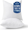 MIULEE 18x18 Pillow Inserts,Down Alternative Pack of 2 Decorative Throw Pillows for Sofa Couch Bed, Ultra Soft Fluffy Bed Sleeping Form