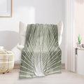 Boho Moss Green Sunrise Mid Century Throws Blankets Modern Abstract Decorative Blankets Boho Minimalist Geometric Aesthetic Soft Warm Bed Bedding Blankets for Couch Bedroom Office 50"x60"