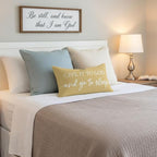 Decorative Throw Pillow Covers 12x20 Inch Set of 2 – Yellow Christian Lumbar Pillowcase – Give It to God and Go to Sleep/Relax God’s Got This – Spring Summer Faith Bedroom Bed Decor
