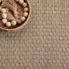 SAFAVIEH Area Rug 3' Round - Natural Fiber Collection - Natural & Grey, Seagrass, Basketweave Pattern with Border (NF114P) - color: Natural/Grey, size: 3' (Round)