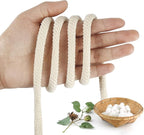 Tenn Well 8mm Cotton Rope, 66 Feet Braided Cotton Cord, Multi-Purpose Rope for Macrame Knotting, Wall Hangings, Clothes Lines, Drawstings and DIY Crafts (Beige)