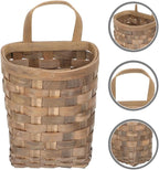 Cabilock Wall Hanging Woven Basket 7.48X6.69X5.31In Multi-Functional Storage Organizer for Kitchen Sundries Flower Holder and Fruit Vegetable Basket Space-Saving Wall Mounted