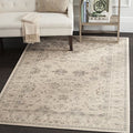 SAFAVIEH Vintage Collection Accent Rug - 4' x 5'7", Creme, Oriental Traditional Distressed Design, Non-Shedding & Easy Care, Ideal for High Traffic Areas in Entryway, Living Room, Bedroom (VTG430C)