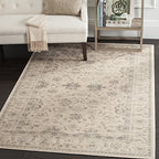 SAFAVIEH Vintage Collection Accent Rug - 4' x 5'7", Creme, Oriental Traditional Distressed Design, Non-Shedding & Easy Care, Ideal for High Traffic Areas in Entryway, Living Room, Bedroom (VTG430C)