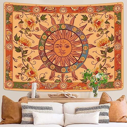 Kanuyee Blacklight Skull Tapestry Wall Hanging Tapestry Neon Tapestries For Bedroom Skeleton Horror tapestry UV Room Decor Skull2 36×48 Inches - color: Yellow, size: 48"L x 36"W